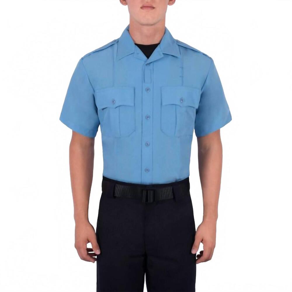 NEW BLAUER short sleeve polyester supershirt in medium blue
